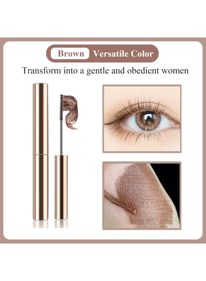 Shengqialun Prime Mascara for Older Women -Waterproof Brown Mascara Volume -Natural Thickening Effect, Long-Lasting, Smudge Proof -Suitable for Sensitive Eyes Makeup (Brown) - Image 3